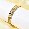 Brass Open Cuff Bangles BJEW-Z093-01G-2