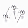 304 Stainless Steel Ear Stud Components STAS-I120-16C-P-1