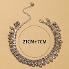 Alloy Crystal Rhinestone Bell Charm Tassel Anklets for Women WG95FC9-02-3