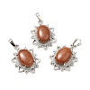 Synthetic Goldstone Pendants G-B033-03P-17-1