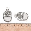 Natural Quartz Crystal Rock Crystal Bag Pendants G-Q163-06AS-03-3