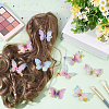 8Pcs 8 Style Double Layers Tulle Butterfly Alligator Hair Clips PHAR-CP0001-06-5