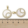 Brass Micro Pave Cubic Zirconia Pendants KK-G485-17A-G-3