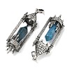 Natural Gemstone Faceted Pointed Bullet Shaped Big Pendants G-P613-01AS-01-2