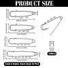 40Pcs Alloy Brooch Findings FIND-PH0060-23-2