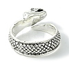 Snake Alloy Open Cuff Rings RJEW-K275-56AS-3