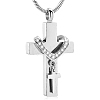 Stainless Steel Cremation Box Pet Memorial Pendant Round Snake Chain Necklaces PW-WG48985-03-1