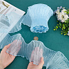 10 Yards Mermaid Color Polyester Pleated Lace Trim Ribbon DIY-WH0419-43B-3
