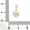 Brass Pave Cubic Zirconia Pendants KK-Q048-26G-3