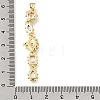 Brass Micro Pave Clear Cubic Zirconia Big Pendants KK-E802-18G-B-3