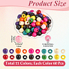 660Pcs 11 Colors Dyed Natural Maple Wood Beads WOOD-PA0001-61A-2