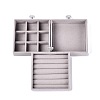 3-Tier PET Plastic Jewelry Storage Drawer Boxes CON-N016-08B-3