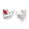 Alloy Rhinestone Pendants FIND-N008-10P-2
