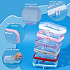 6Pcs 6 Colors Transparent PET Desktop Storage Zipper Boxes ABAG-WA0001-44A-4
