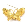 Butterfly Zinc Alloy Rhinestone Brooches for Backpack Clothes JEWB-S027-04B-2