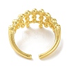 Brass Open Cuff Rings for Women RJEW-E292-02G-3