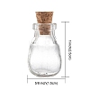 Oval Glass Bottle for Bead Containers X1-AJEW-R045-09-3
