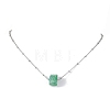 Electroplated Natural Quartz Beads Charm Necklaces NJEW-JN04789-4