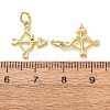 Brass Micro Pave Clear Cubic Zirconia Charms CU-E003-14G-C-3