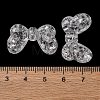 Plating Transparent Crackle Acrylic Beads MACR-D024-17-03-3