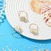 Natural Sea Shell Finger Rings RJEW-JR01058-1