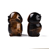 Natural Tiger Eye Monster Figurines DJEW-N003-01D-1