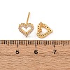 Brass Micro Pave Cubic Zirconia Stud Earrings for Women EJEW-F418-21G-5