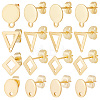 80Pcs 4 Style 201 & 304 Stainless Steel Stud Earring Findings STAS-BBC0001-74-1