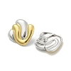 304 Stainless Steel Two Tone Stud Earrings EJEW-A124-01F-4