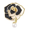 Alloy & Plastic Pearl Brooch JEWB-M045-01LG-B-1