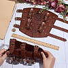 1 Pair Adjustable PU Leather Cord Bracelet with Glass Bottles AJEW-CL0002-53A-3