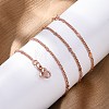 Brass Curb Chains Necklaces for Women NJEW-D302-09RG-5