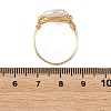 Natural Keshi Pearl Copper Wire Finger Rings RJEW-JR01076-6