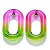 Two Tone Transparent Acrylic Linking Rings LS-OACR-S036-006B-N01-1