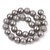 Electroplate Shell Pearl Beads Strands SHEL-T005-10B-2