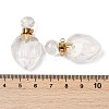 Natural Quartz Crystal Faceted Teardrop Bottle Pendants G-A225-02G-03-3