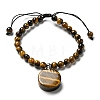 Natural Mixed Stone Charm Bracelet BJEW-G687-02C-2