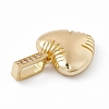 Rack Plating Brass Cubic Zirconia Slide Charms KK-M236-13G-3