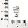 925 Sterling Silver Micro Pave Clear Cubic Zirconia Fold Over Clasps STER-U006-02P-3