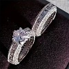 2Pcs Alloy with Crystal Rhinestone Finger Rings for Couple FS-WG6A3A8-03-1