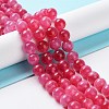 Dyed Natural Malaysia Jade Beads Strands G-G021-02B-08-2