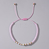 Elegant Imitation Pearl & Glass & Brass Beads Braided Bead Bracelets for Women SF9427-1-1