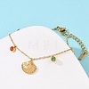 304 Stainless Steel Charms Bracelets for Women BJEW-C114-09G-2
