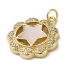 Brass Micro Pave Cubic Zirconia Pendants KK-Q808-17G-2