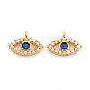 Brass Micro Pave Cubic Zirconia Charms LS-ZIRC-G169-07G-2