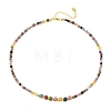 Natural Multicolor Tourmaline Faceted Graduated Beaded Necklaces NJEW-JN06618-01-2