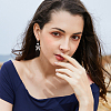 4Pairs Brass Micro Pave Clear Cubic Zirconia Leverback Earring Findings KK-BBC0021-97P-6