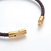 Braided Leather Cord Bracelet Making MAK-L018-02A-01-3
