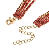 304 Stainless Steel Rhinestone Cup Chain Multi-strand Bracelets for Women BJEW-P376-01G-02A-3