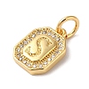 Real 18K Gold Plated Brass Micro Pave Clear Cubic Zirconia Pendants KK-L216-002G-S-2